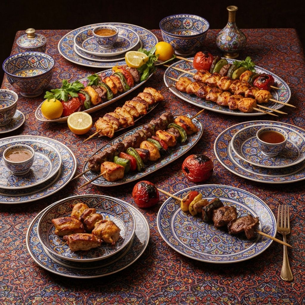 Persian kabob feast